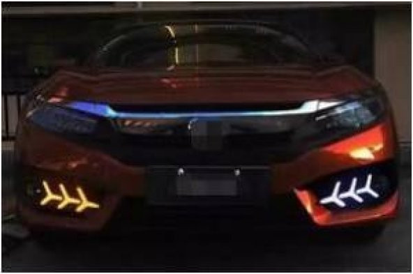 Oled Garaj Honda Civic 2016-2019 Led Gunduz Sis Farı Takımı Yıldız Model