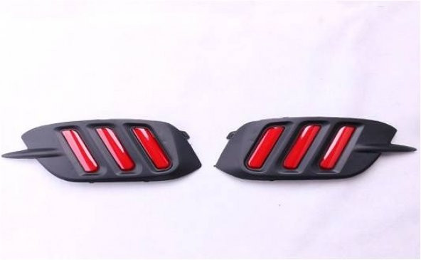 Oled Garaj Honda Civic Fc5 Arka Sis Farı Çizgili Model Kırmızı Piano Black - 3
