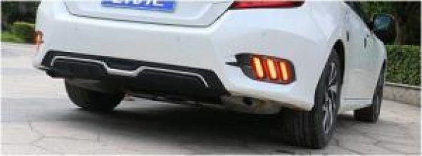 Oled Garaj Honda Civic Fc5 Arka Sis Ledi Üç Çizgi Siyah Smoke 2016-2020 - 5