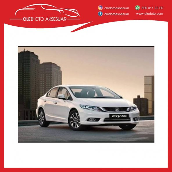 Oled Garaj Honda Civic 2012-2015 Fb7 4 Parça Mavi Işıklı Kapı Eşiği - 3