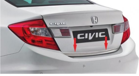 Oled Garaj Honda Civic Bagaj Alt Cıtası Krom 2012-2015 Fb7