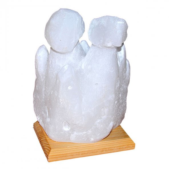 LokmanAVM İki Bacalı Peribacası Şekilli Doğal Kaya Tuzu Lambası Çankırı Kablolu Ampullü Beyaz 4 - 5 Kg - 3