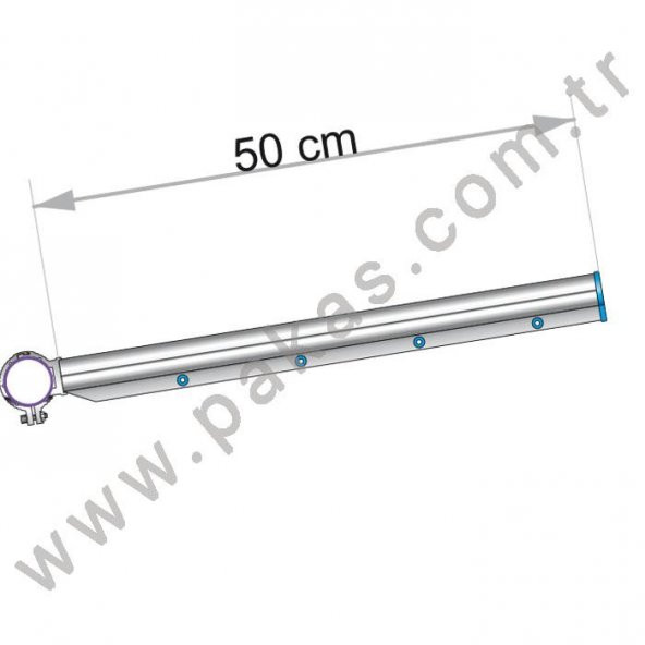 Pakas Balkon Çamaşır Kurutma Askısı Yuvarlak Küpeşte Pks 01 Bronz - 2