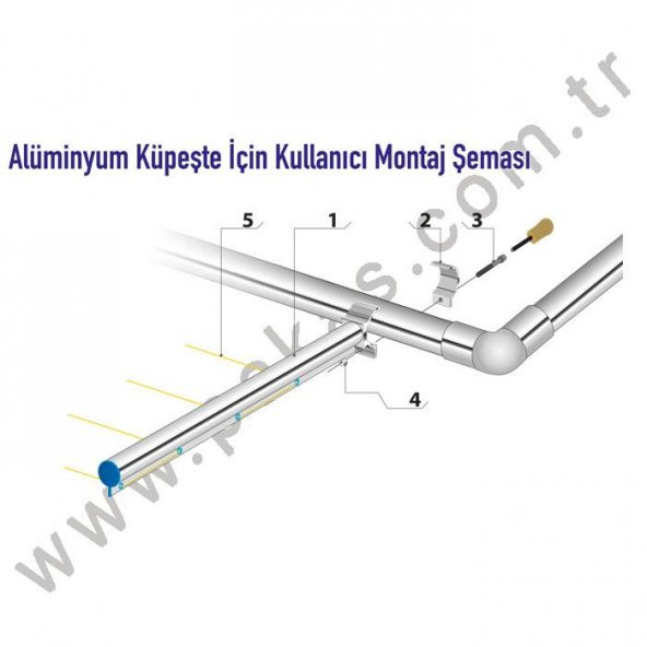 Pakas Balkon Çamaşır Kurutma Askısı Yuvarlak Küpeşte Pks 01 Bronz - 3