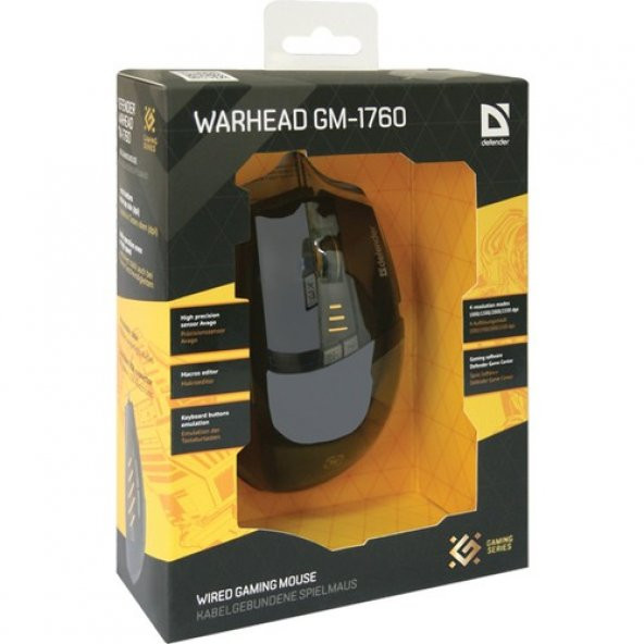 Defender GM-1760 Warhead Kablolu Oyuncu Mouse 52760