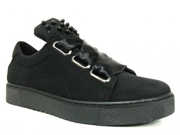 Punto 635213 Siyah Bağcıklı Sneakers Bayan Ayakkabı