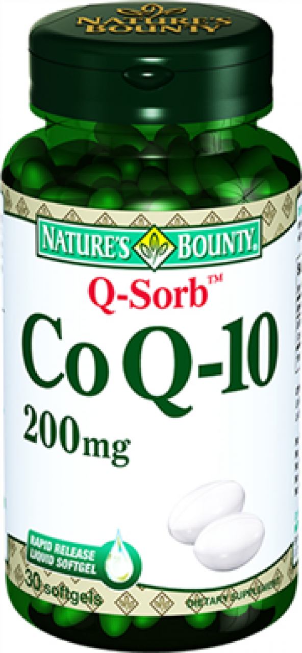 Natures Bounty CoQ-10 200 ( Q-sorb ) 30 softgel  mg SKT : 03/2021