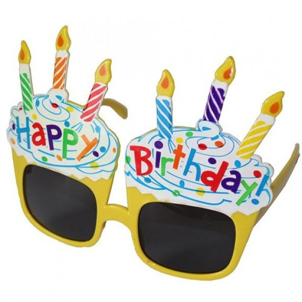 Beysüs Sarı Happy Birthday Gözlük