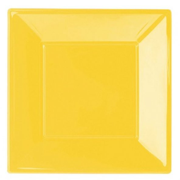 Beysüs Sarı Renk Büyük Boy 23 Cm Plastik Parti Tabağı 8 Adet