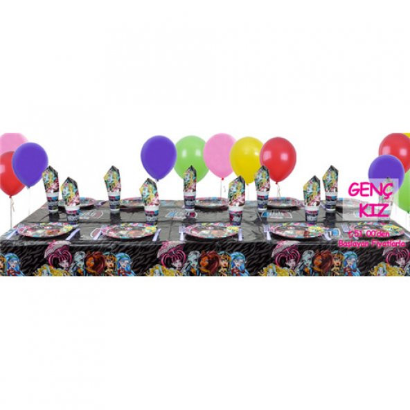 Beysüs Monster High Doğum Günü Parti Seti 20 Kişilik