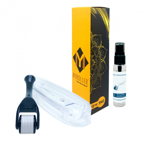Myroller Dermaroller Titanyum 540 İğneli Saç Yüz Vücut Göz Çevresi İçin Derma Roller - 3