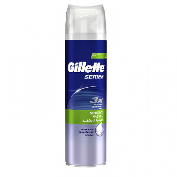 Gillette Sensitive Hassas Üçlü Koruma Tıraş Köpüğü Aloe