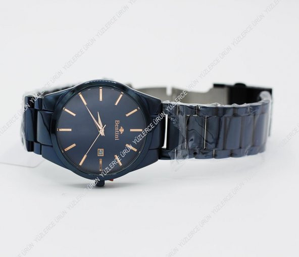 Bentini Erkek Analog Metal Kol Saati Siyah/Lacivert 17M47-17M48 - 3