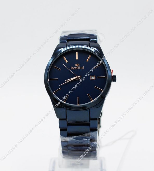 Bentini Erkek Analog Metal Kol Saati Siyah/Lacivert 17M47-17M48 - 4