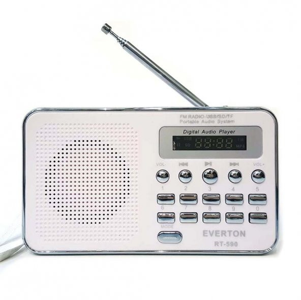 EVERTON RT-590 Küçük Şarjlı Dijital Radyo Mp3 Çalar - USB - SD