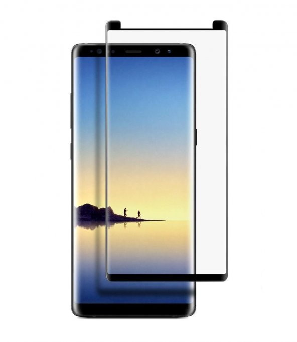 Samsung Galaxy Note 8 5D 3D Kavisli Kırılmaz Cam Tam Kaplama Ekra