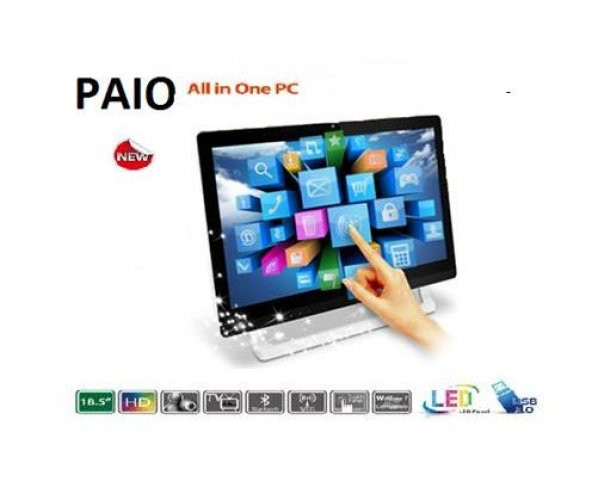 POSSIFY PAIO 19.5  İ3 4130 4GB DDR3 120GB SSD WIFI WEB CAM DOKUNMATİK BEYAZ HB-2009MW