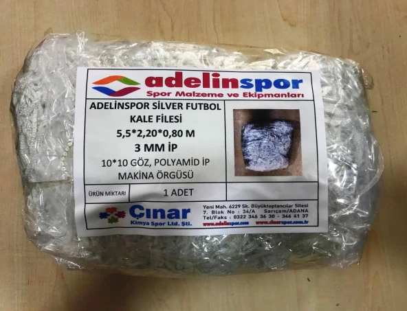 Adelinspor Silver Futbol Kale Filesi 5,5*2,20*0,8 m - 3
