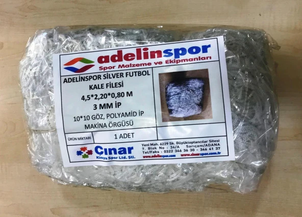 Adelinspor Silver Futbol Kale Filesi 4,0*2,20*0,8 m