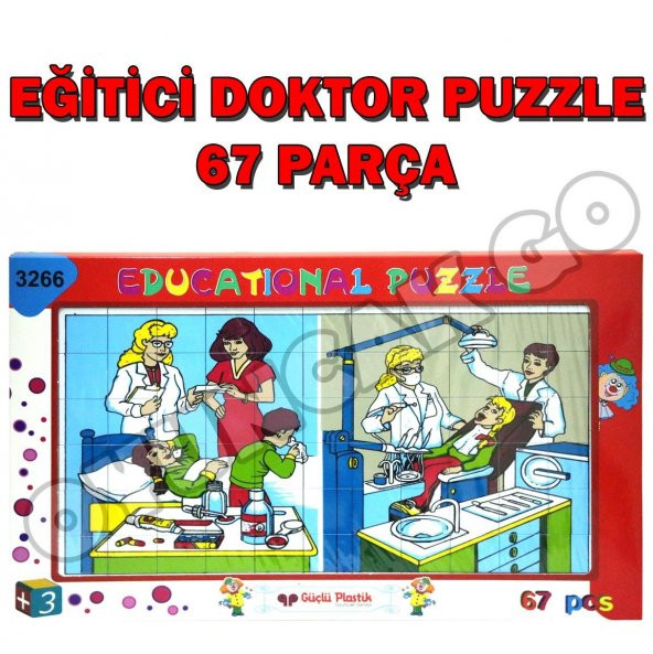 Eğitici Oyuncak 67 Parça Dişci Doktor Yapboz Puzzle Oyuncak Seti