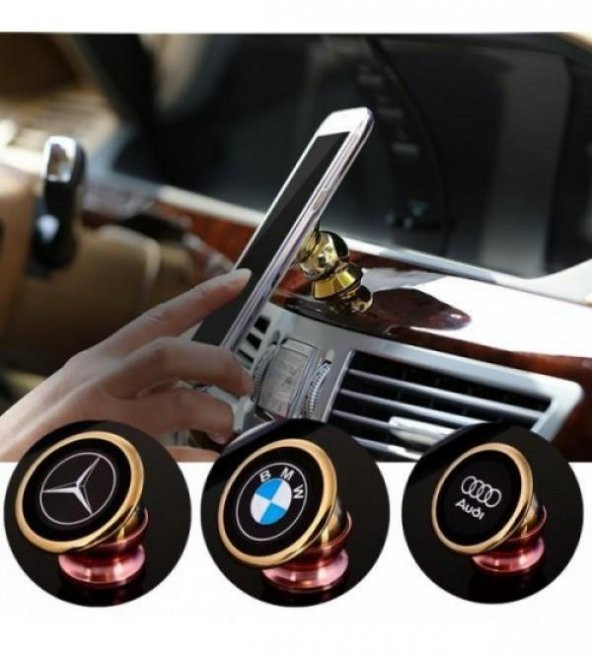 Araç Logolu Araç İçi Top Mıknatıslı Telefon Tutucu BMW