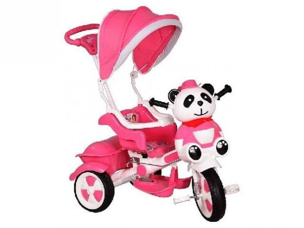 Little Panda Tenteli Ebeveny Kotnrollü 3 Teker Çocuk Bisikleti