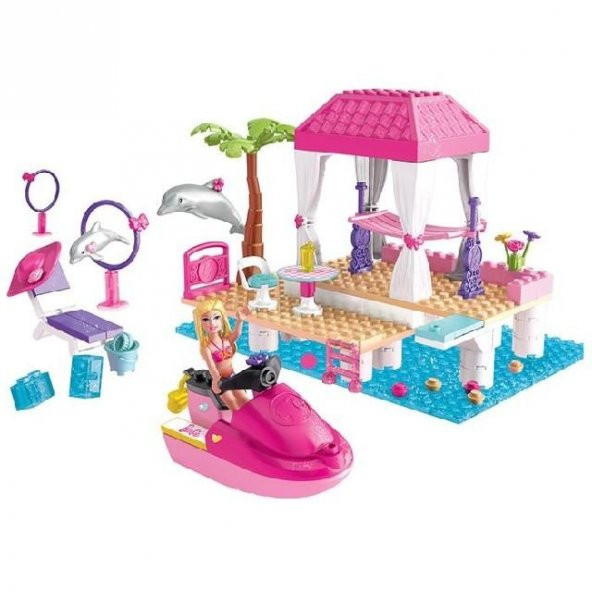 Mega Bloks Barbie Jet Ski ve Yunuslar Lego Oyun Seti 145 Parça