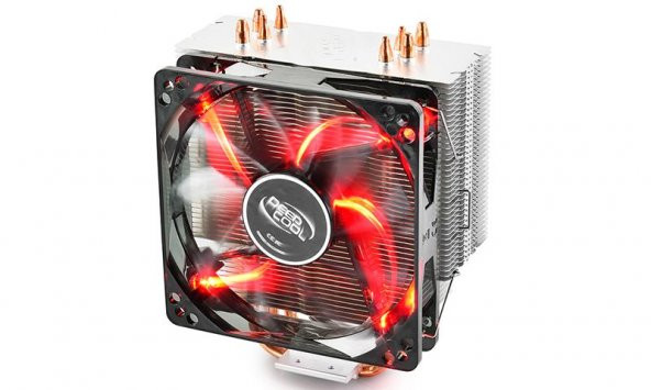 DEEPCOOL DEEPCOOL 120mm Fan Kırmızı LED Intel ve AMD Soket İşlemci Soğutucu GAMMAXX400_RED - 1