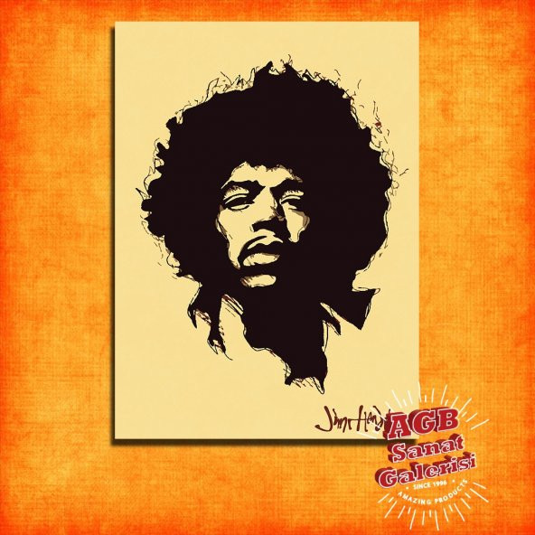 Jimi Hendrix Dekoratif Tablo