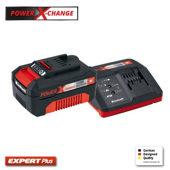 Einhell 3,0 Ah Akü+Hızlı Şarj Ünitesi Power X-Change Starter Kit