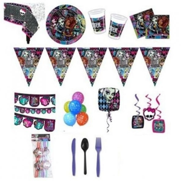 Monster High Doğum Günü Parti Seti 20 Kişilik
