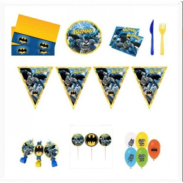 Batman Doğum Günü Parti Seti 8 Kişilik