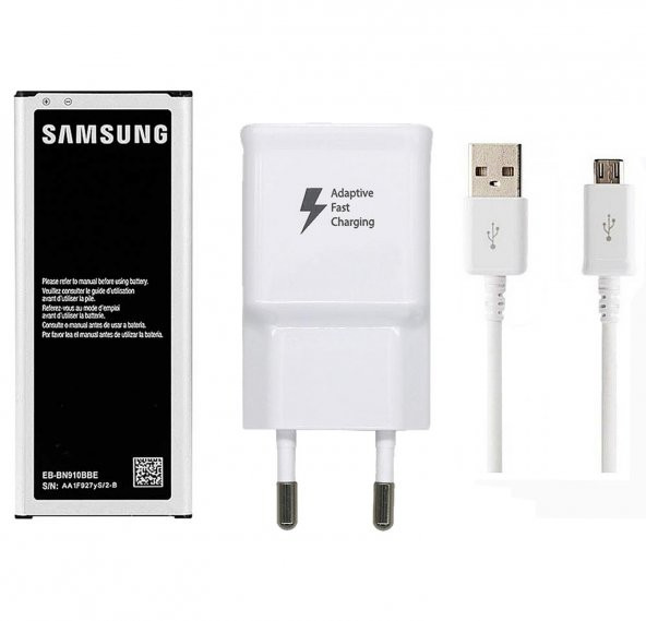 Samsung Galaxy Note 4 Batarya + Hızlı Şarj Aleti Usb Kablo