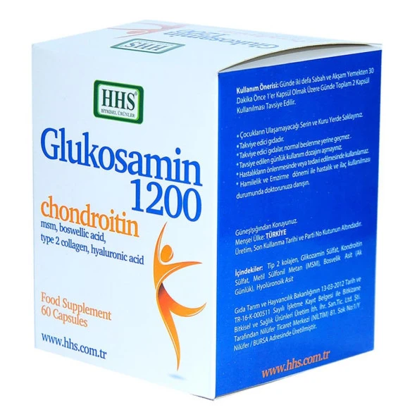 HHS Glukosamin Chondroitin Msm Collagen Boswelic 1200mg 60Kapsül
