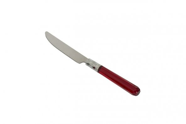 EWs Akrilik Kırmızı Tekli Yemek Bıçağı