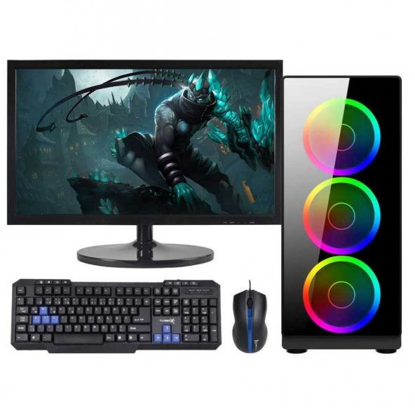 Turbox Tx434 i5 3470 4GB 128GB SSD 500GB 2GB Ekran Kartı 21.5 inç Monitör Masaüstü Oyun Pc Bilgisayarı