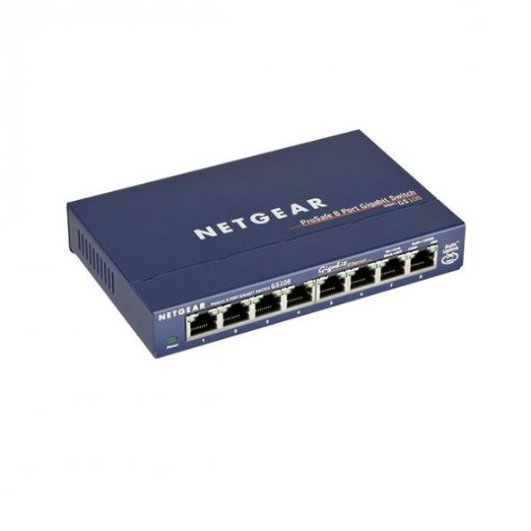 NetGear GS108GE 8 Portlu 10/100/1000 Gigabit Tak Çalıştır Switch