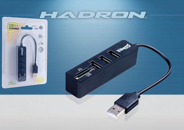 HADRON HD159/200 USB HUB 3 PORT +TF & SD CARD READER 1TB UYUMLU