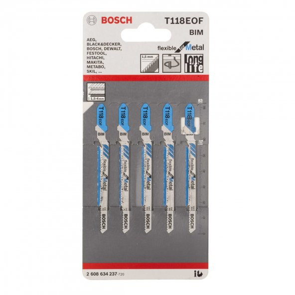 Dekupaj Testeresi Biçaklari T 118 Eof 5 Li 2608634237