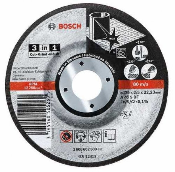 Taş 125X2,5 Mm 3In1 Disk 2608602389