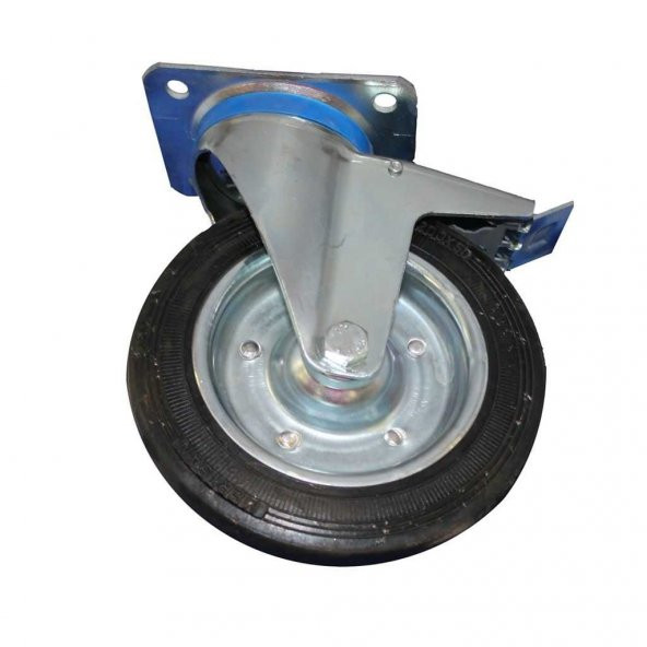 Frenli Sac Cantli Kauçuk Burçlu Tekerlek 100X35 F-SLB100X35 ürün görseli