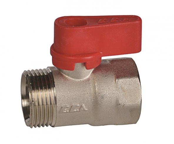 G 3/8" KÜRESEL VALF, KIRMIZI VOLAN