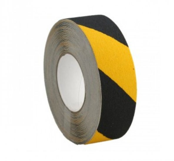 al kaymaz zemin merdiven kaydırmaz bant (50mm. x 25m.) sarı siyah ürün görseli