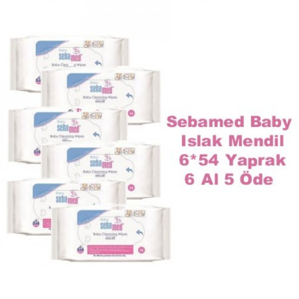 Sebamed Bebek Islak Temizleme Mendili (6 Lı Eko Paket)