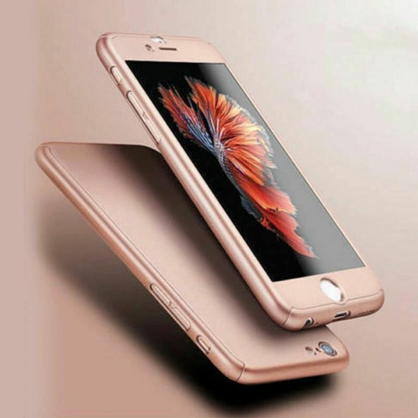 iPhone 8 360 Derece Kılıf Full Koruma + Kırılmaz Camlı - 4