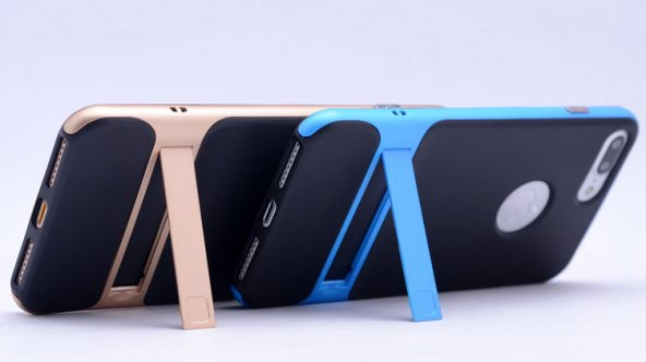 İPhone 7 Mavi Stantlı Kılıf - 3