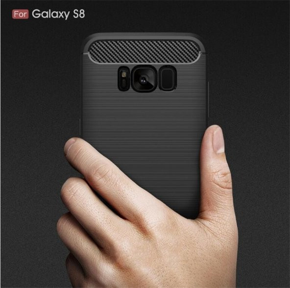 Galaxy S8 Plus Silikon Karbon Fiber Kılıf