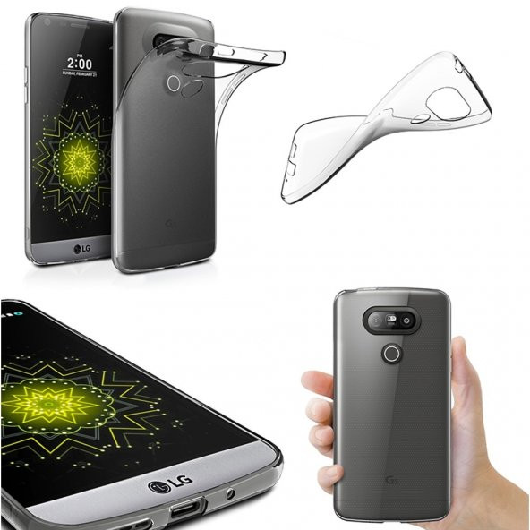 Galaxy S5 Şeffaf İnce Kılıf + Ekran Koruyucu Cam - 2