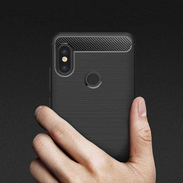 Xiaomi Mi 8 Silikon Karbon Fiber Kılıf
