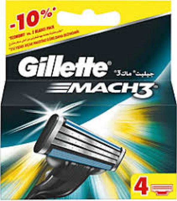 Gillette Mach3 Yedek 4'li Traş Bıçağı